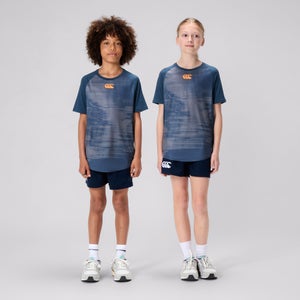 JUNIOR UNISEX VAPODRI GRAPHIC SUPERLIGHT TEE NAVY - AGE 8