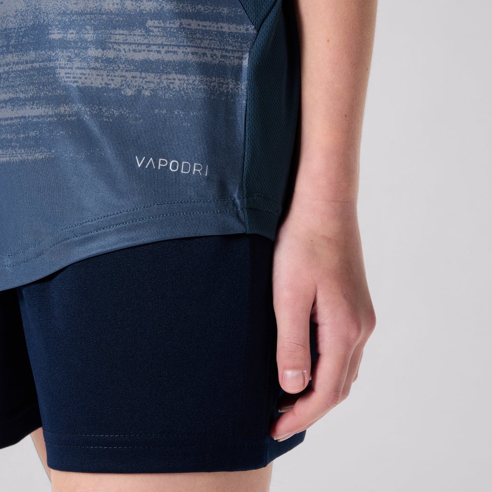 Junior Unisex Vapodri Graphic Superlight Tee Navy