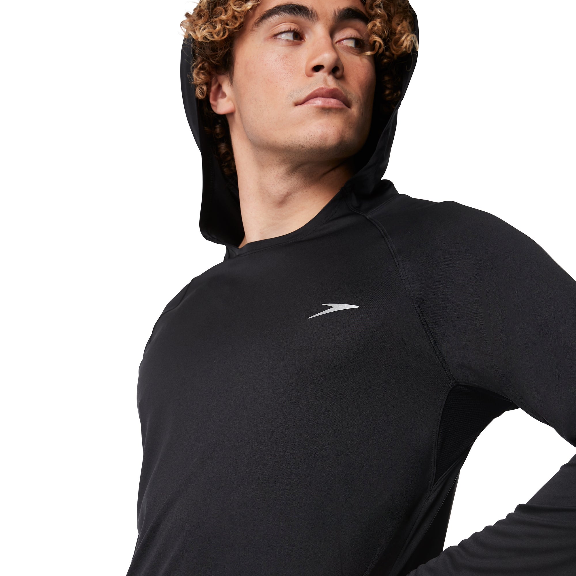 Men's Baybreeze Long Sleeve Hoodie Black | Speedo USA