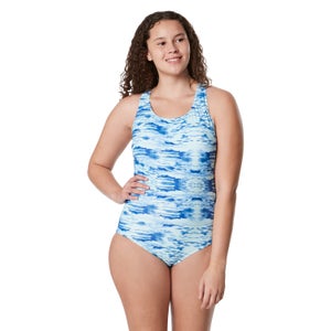 Women's Printed Ultraback One Piece Blue - 16