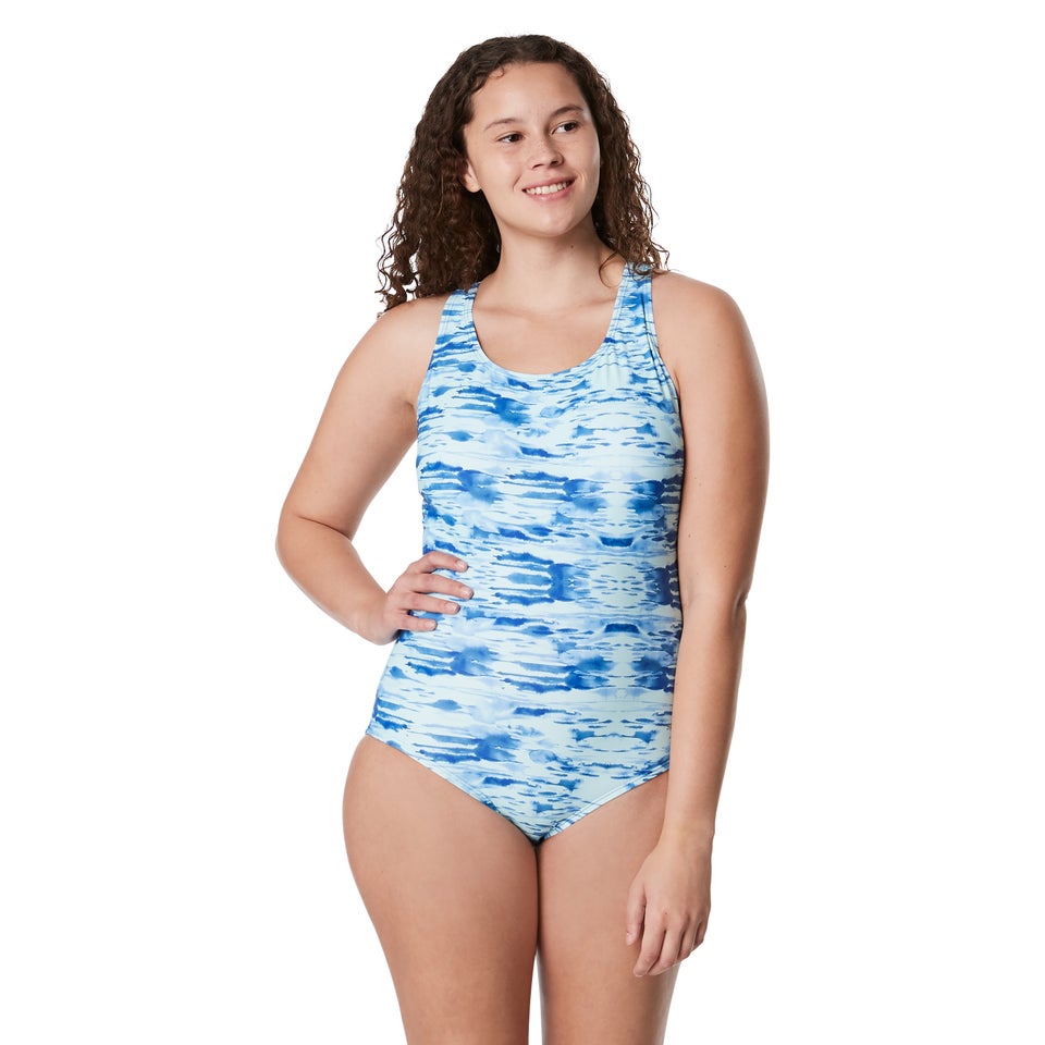 Women's Printed Ultraback One Piece Blue