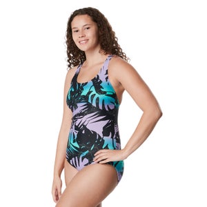 Women's Printed Ultraback One Piece Blue