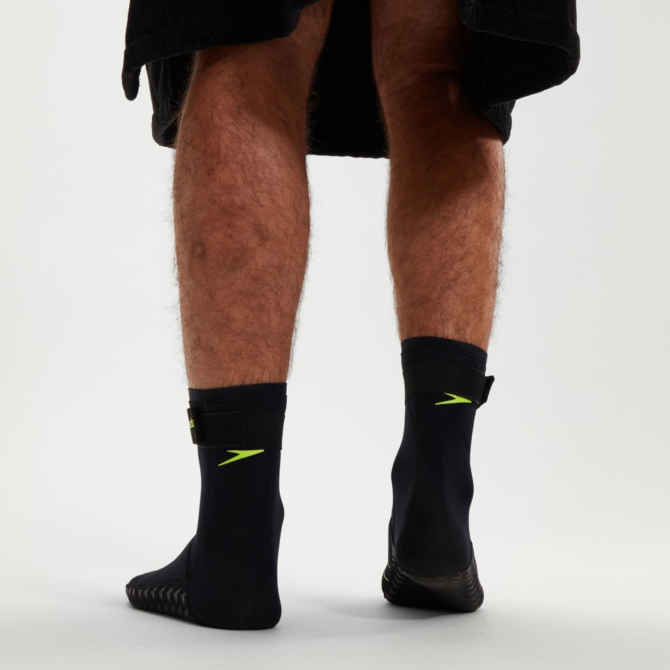 Schwimmsocken für Erwachsene Schwarz/Gelb