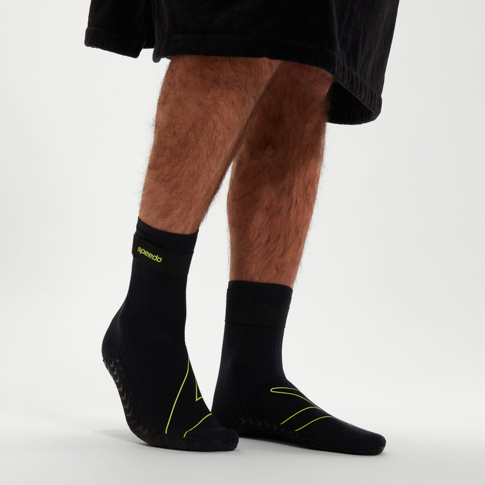 Schwimmsocken für Erwachsene Schwarz/Gelb