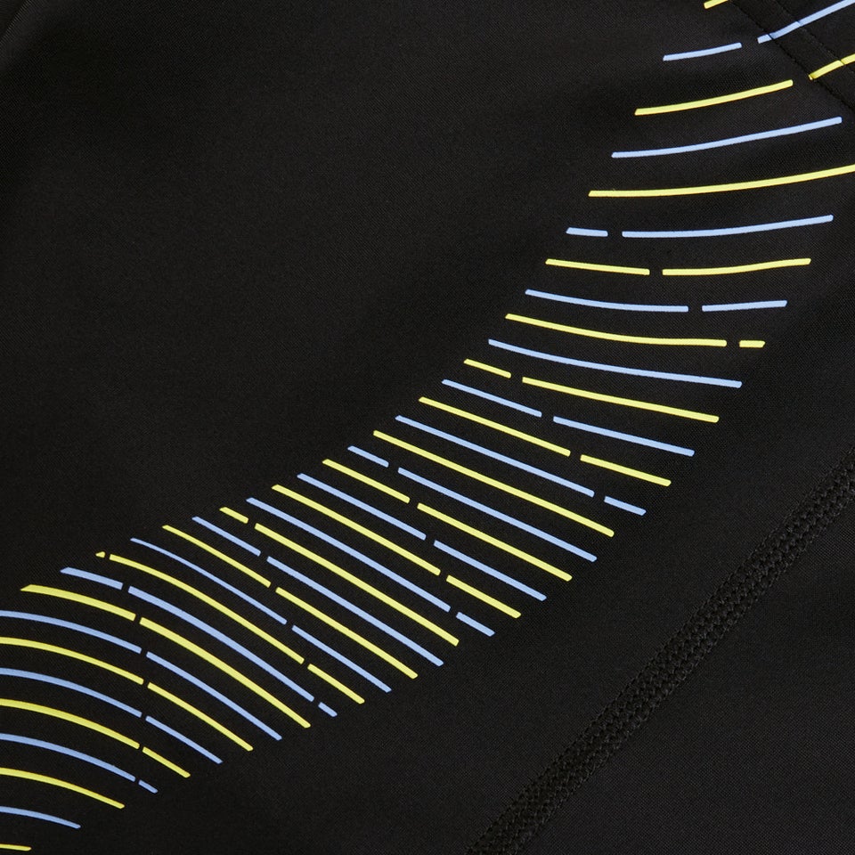 Men's Duo Logo Print Aquashorts Black/Yellow
