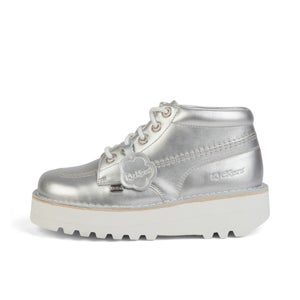 Adult Unisex Kick Hi Stack Silver Leather Silver - 7