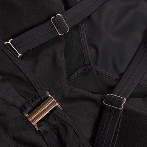 Maillot de bain Femme effet galbant détails en maille Asymmetric noir