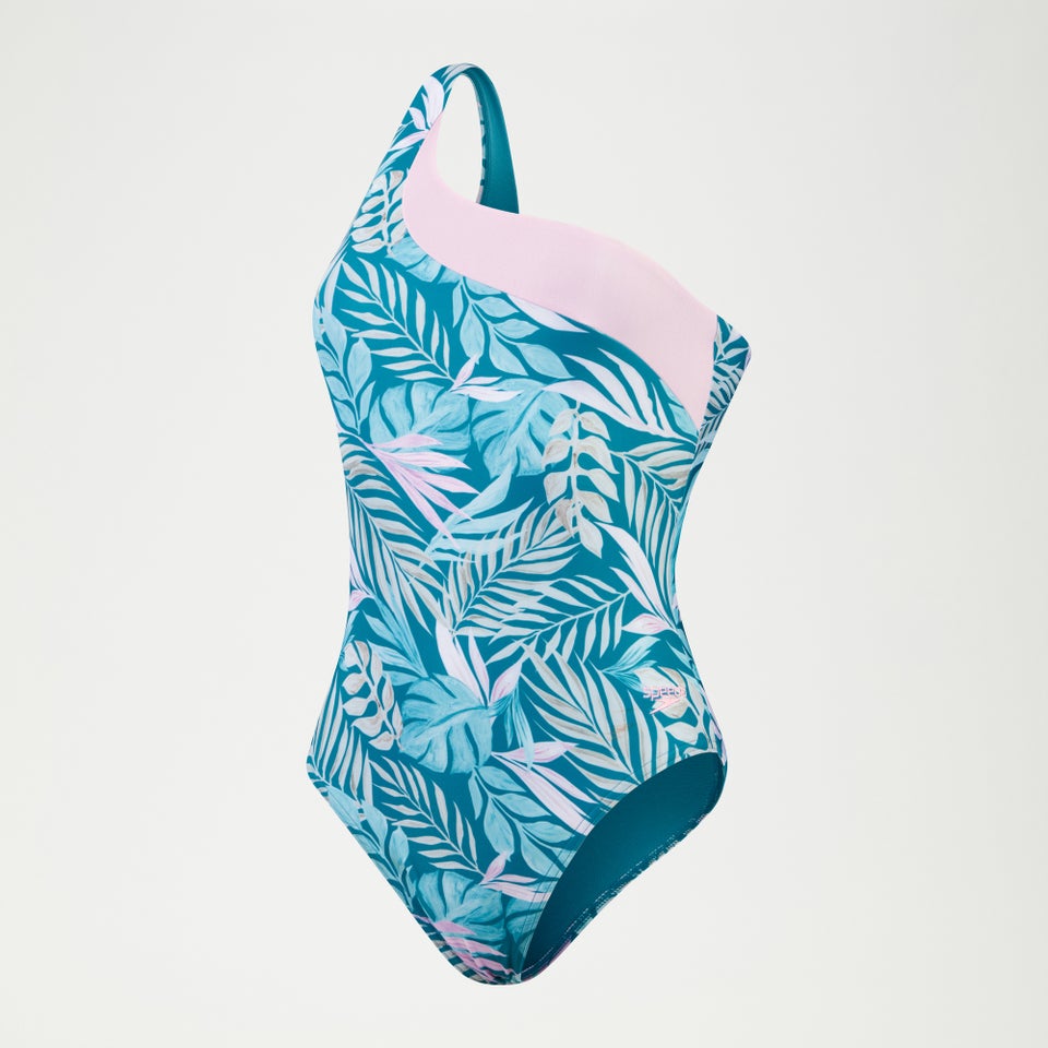 Bedruckter, asymmetrischer Badeanzug für Damen