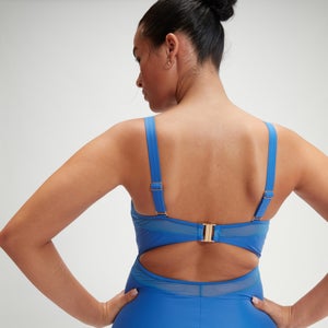 Women's Shaping Mesh Detail One Piece Blue