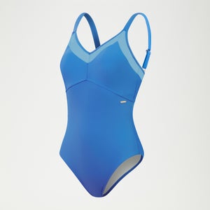 Women's Shaping Mesh Detail One Piece Blue