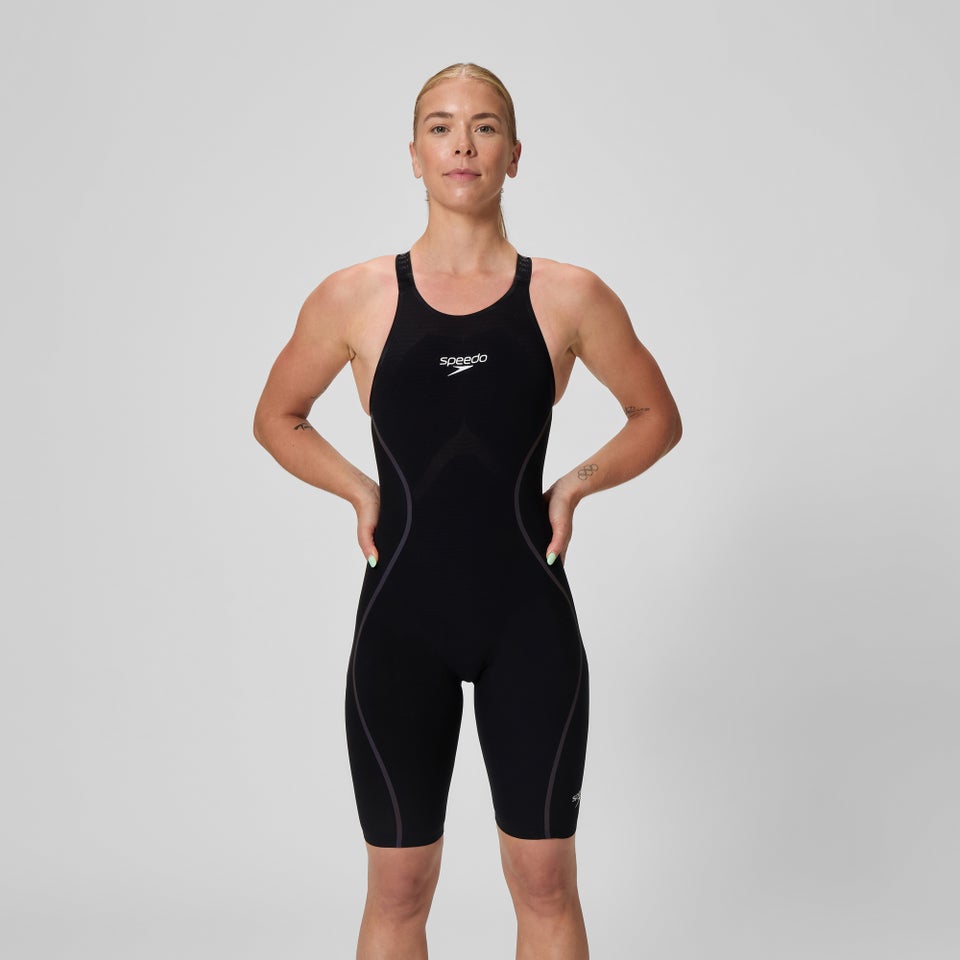 Women's Fastskin LZR Pure Intent 2.0 Openback Kneeskin Black/Iridescent