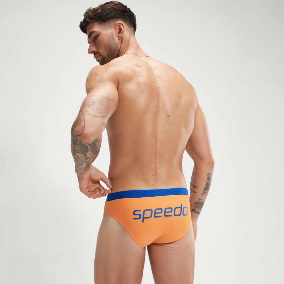 Logo-Badehose 7 cm für Herren Orange