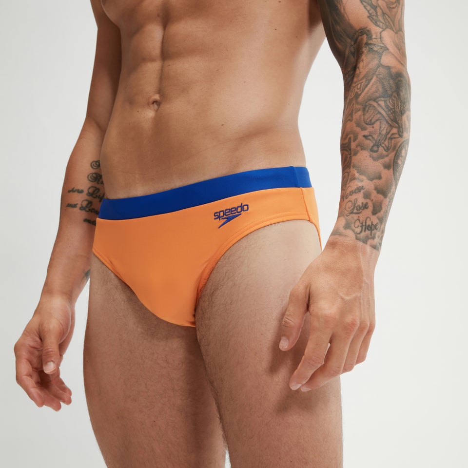 Logo-Badehose 7 cm für Herren Orange