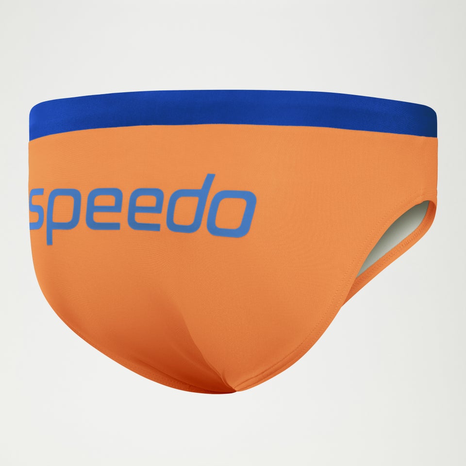Logo-Badehose 7 cm für Herren Orange