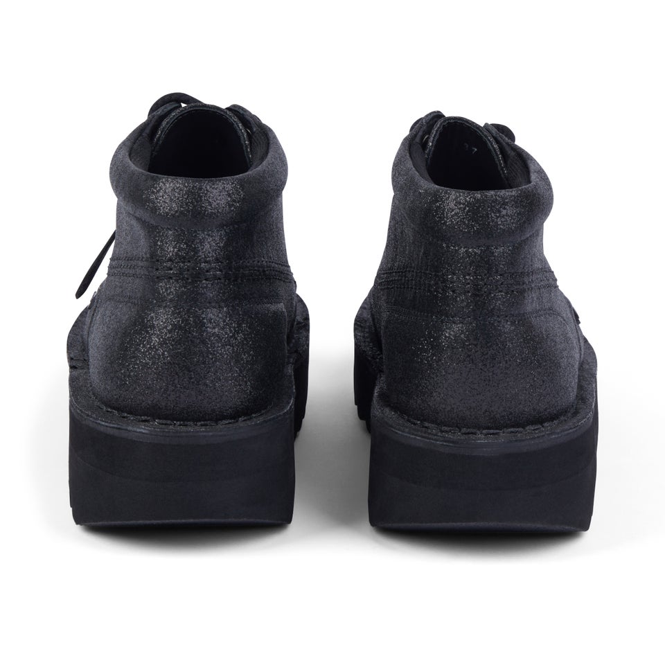 Adult Unisex Kick Hi Stack Glitter Text Black