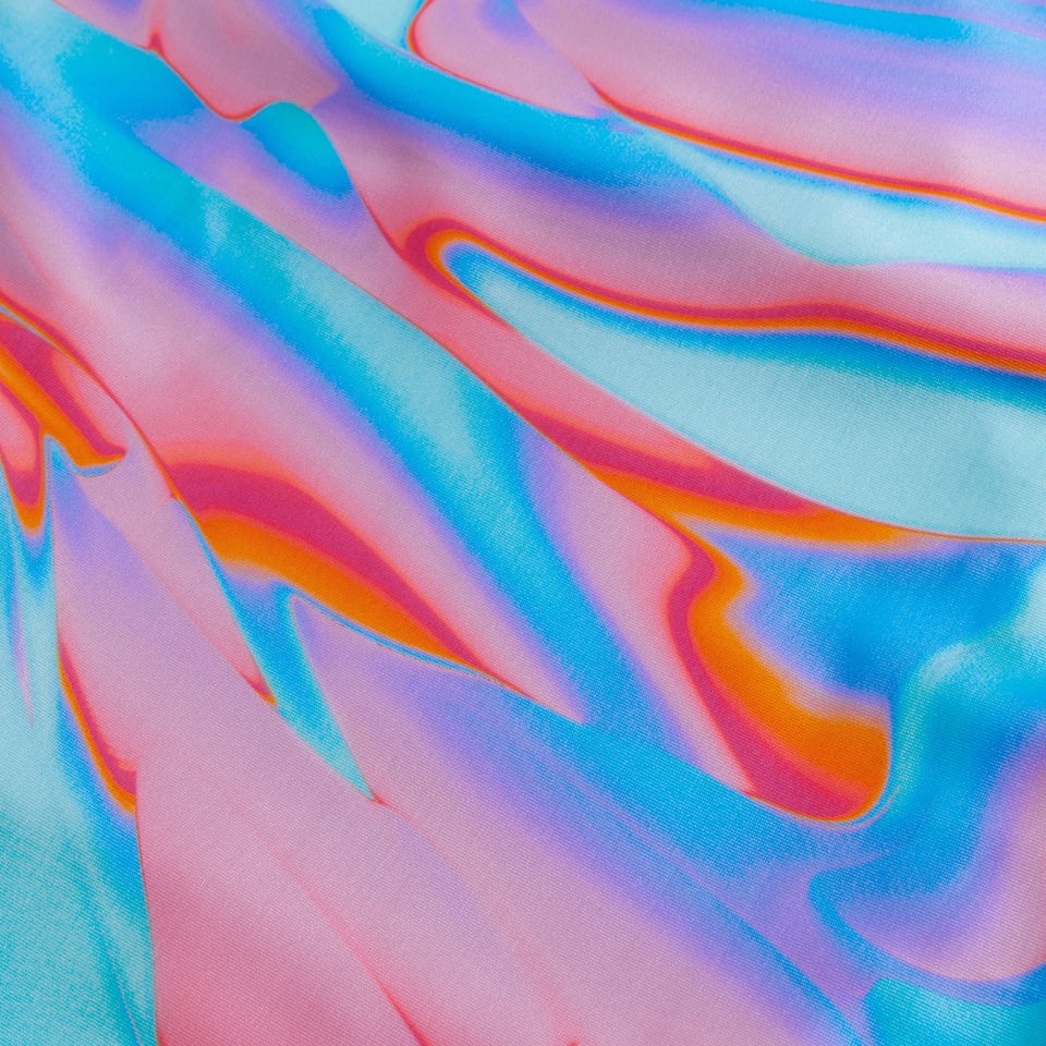 Maillot de bain Fille Pulseback imprimé bleu/rose