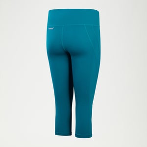 Women's Printed Panel 3/4 Pant Blue