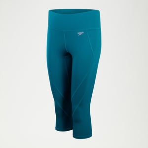 Women's Printed Panel 3/4 Pant Blue