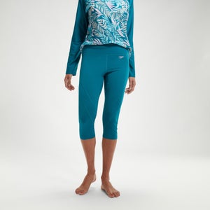 Women's Printed Panel 3/4 Pant Blue