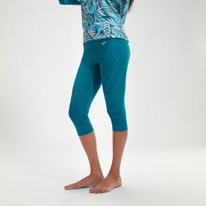 Women's Printed Panel 3/4 Pant Blue