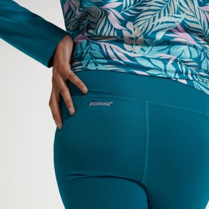 Women's Printed Panel 3/4 Pant Blue