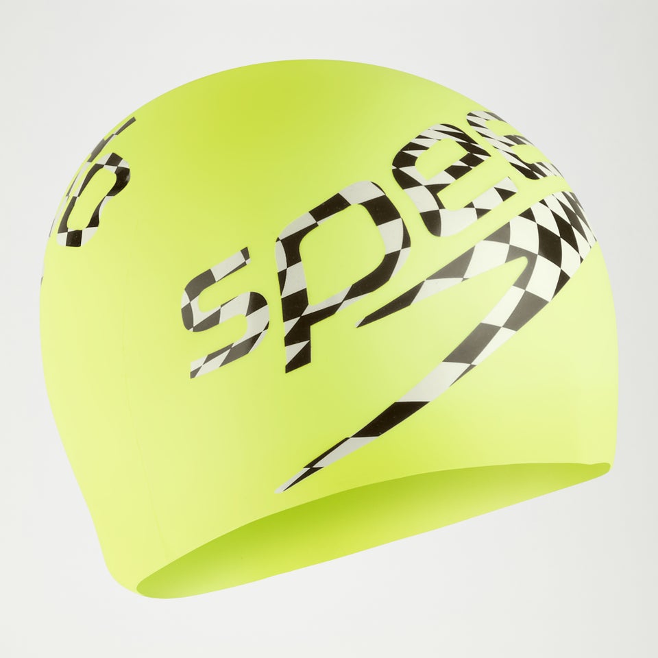 Bonnet Adulte Silicone imprimé jaune/noir