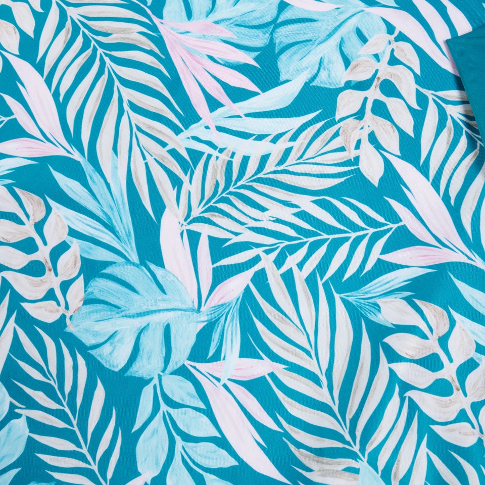 Bedrucktes Langarm-Schwimm-Shirt für Damen