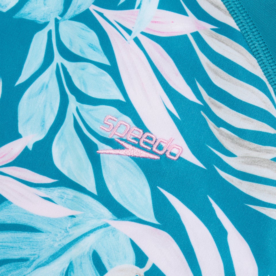 Bedrucktes Langarm-Schwimm-Shirt für Damen