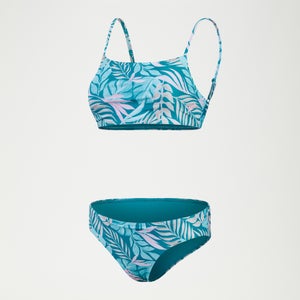 Bedruckter, verstellbarer Bikini mit dünnen Trägern für Damen