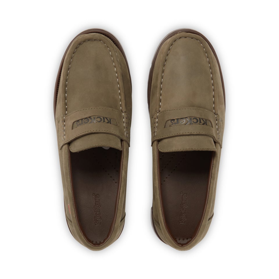 Adult Unisex Lennon Loafer Leather Dark Green