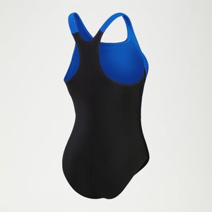 Women's Hyperboom Racerback Swimsuit Black/Blue