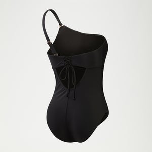 Maillot de bain asymétrique Femme effet galbant noir