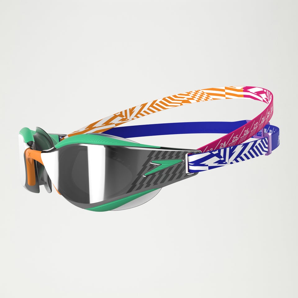 Lunettes de natation Adulte Fastskin Hyper Elite Miroir bleu/orange