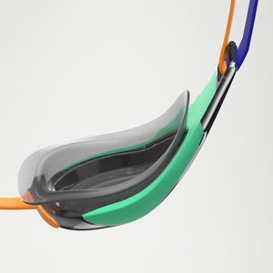 Lunettes de natation Adulte Fastskin Hyper Elite Miroir bleu/orange