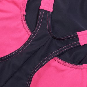 HyperBoom Racerback-Badeanzug für Damen Marineblau/Pink