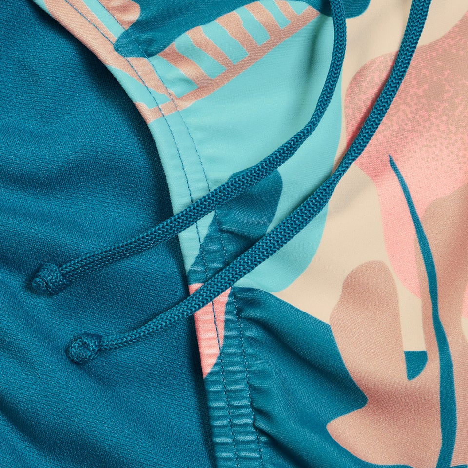 Escape-Badehose 5 cm für Herren Blau/Koralle