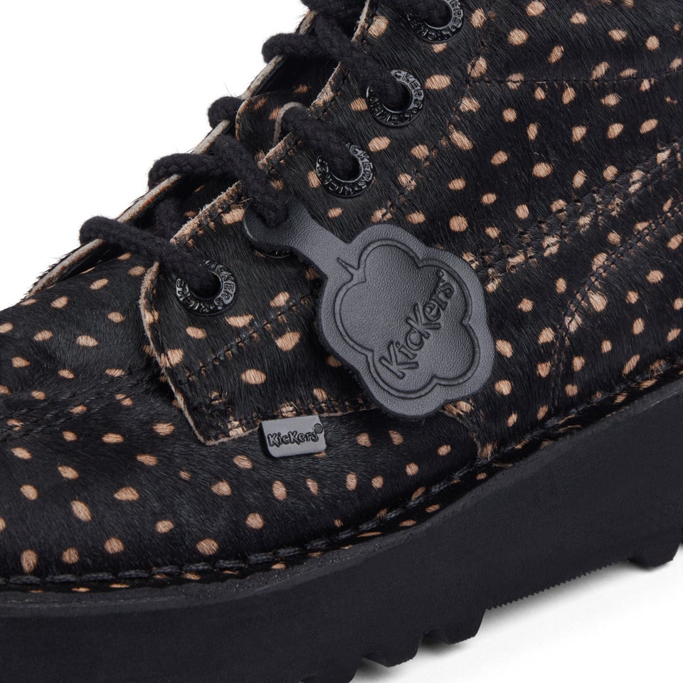 Adult Unisex Kick Hi Stack Spot Leather Black