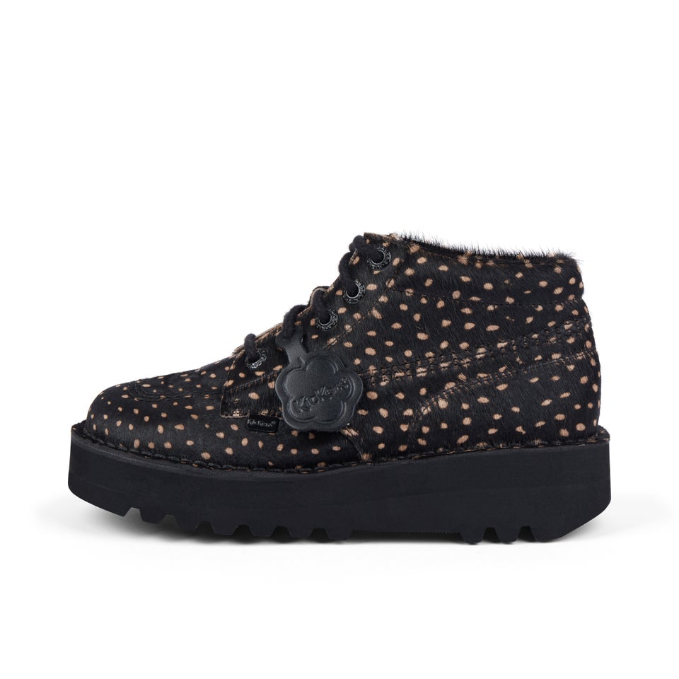 Adult Unisex Kick Hi Stack Spot Leather Black