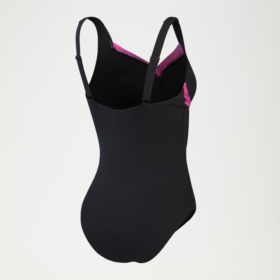 Women's Shaping LunaElustre Swimsuit Black/Pink