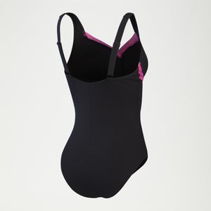 Women's Shaping LunaElustre Swimsuit Black/Pink