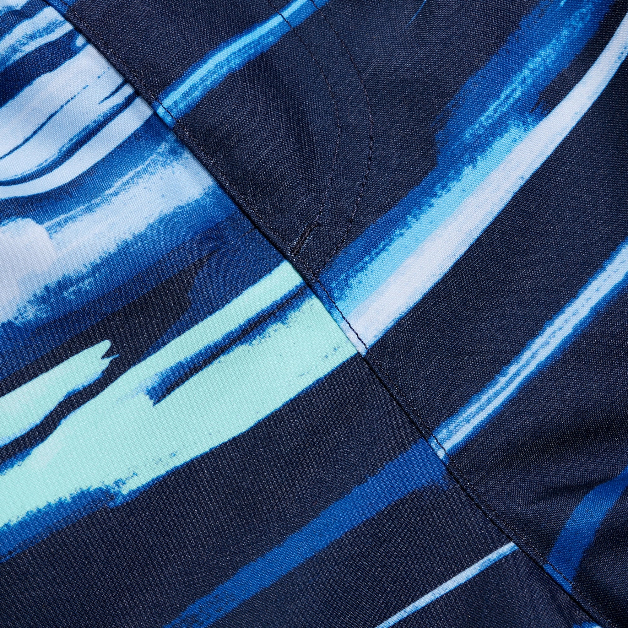 Men's Digital Printed Leisure 14" Swim Shorts Blue