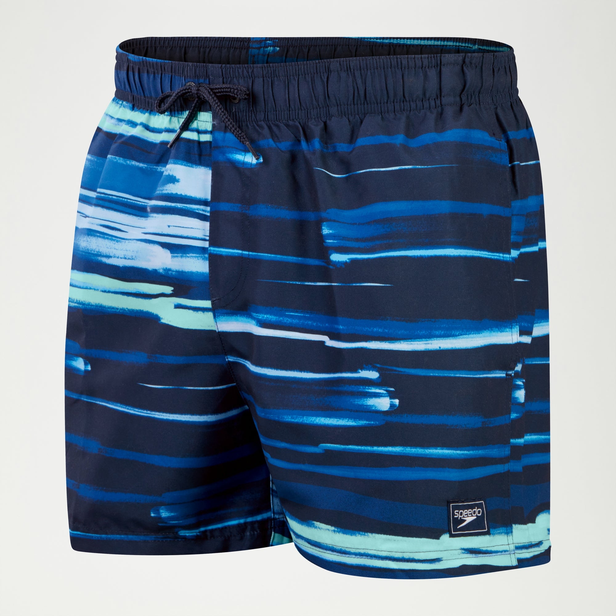 Men's Digital Printed Leisure 14" Swim Shorts Blue