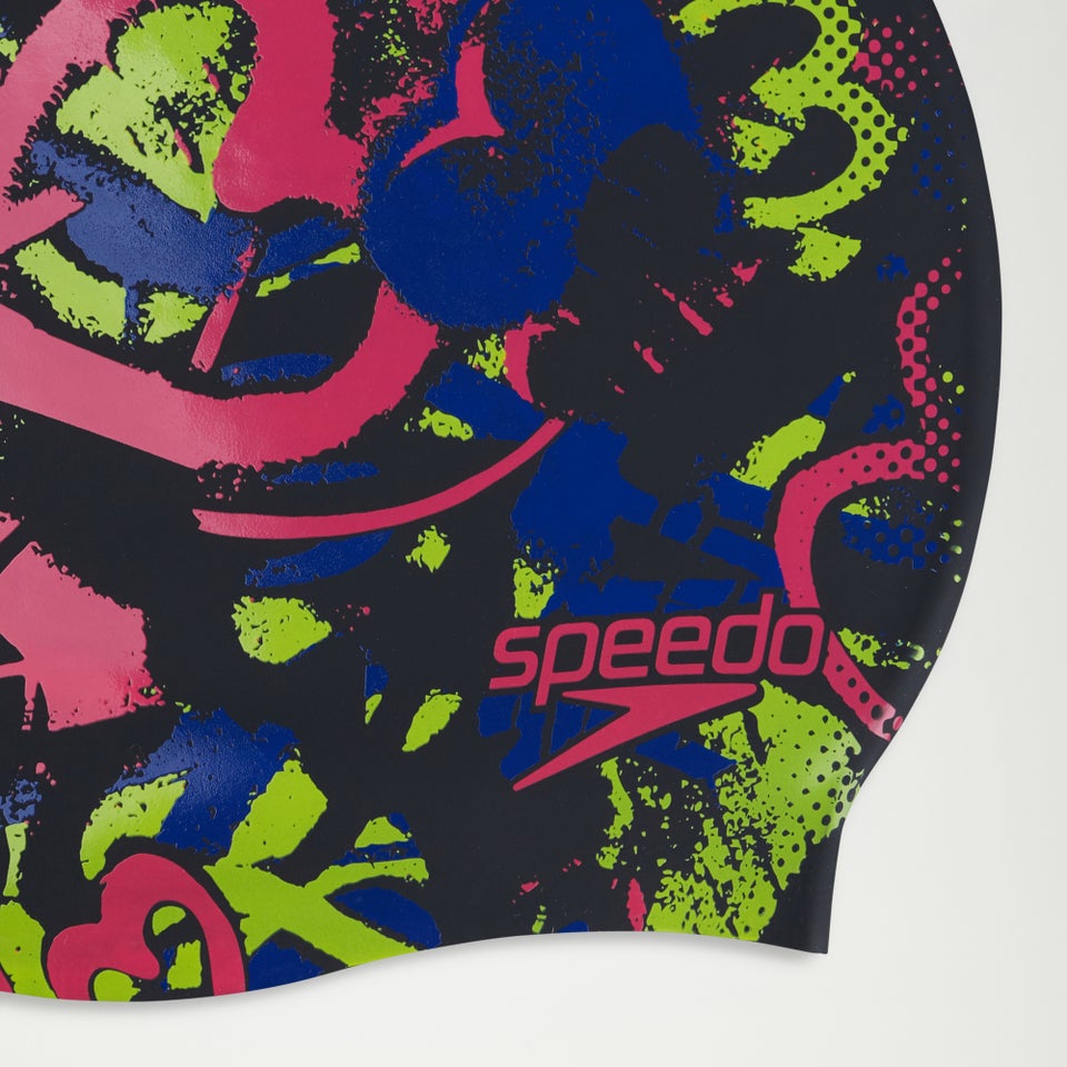 Adult Printed SiliconeCap Black/Pink