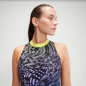 Women's Printed Hydrasuit Black/Yellow