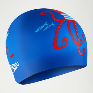 Bonnet Junior imprimé Silicone bleu/rouge