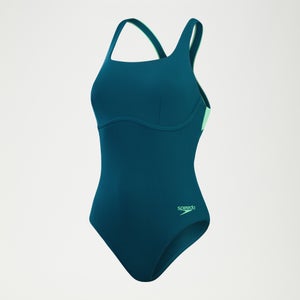 Maillot de bain Femme Flex Band avec soutien-gorge de bain bleu sarcelle/vert