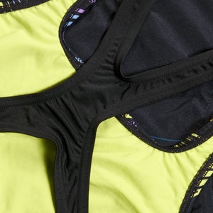 Digital-bedruckter Medalist-Badeanzug für Damen Schwarz