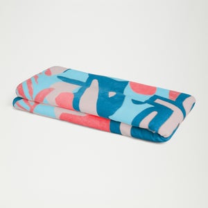 Serviette de plage imprimée rose/corail