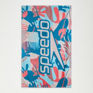 Serviette de plage imprimée rose/corail