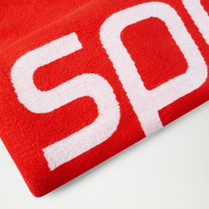 Speedo Logo-Handtuch Rot/Weiß